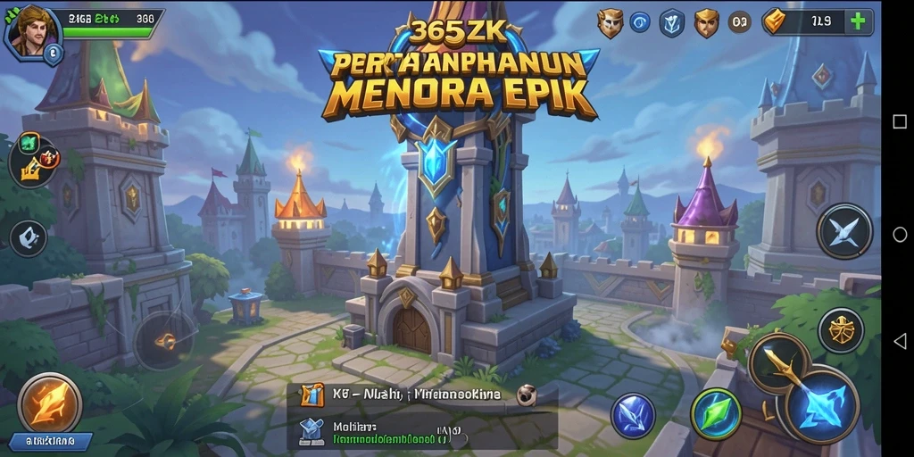 Screenshot 365ZK menampilkan aksi seru dalam pertempuran Tower Defense.