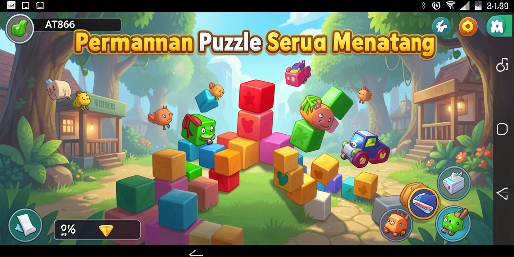 Screenshot AT866 menampilkan gameplay Puzzle yang menantang dan menyenangkan.