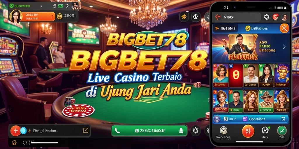 Tampilan gameplay Live Casino yang mendebarkan di BIGBET78.