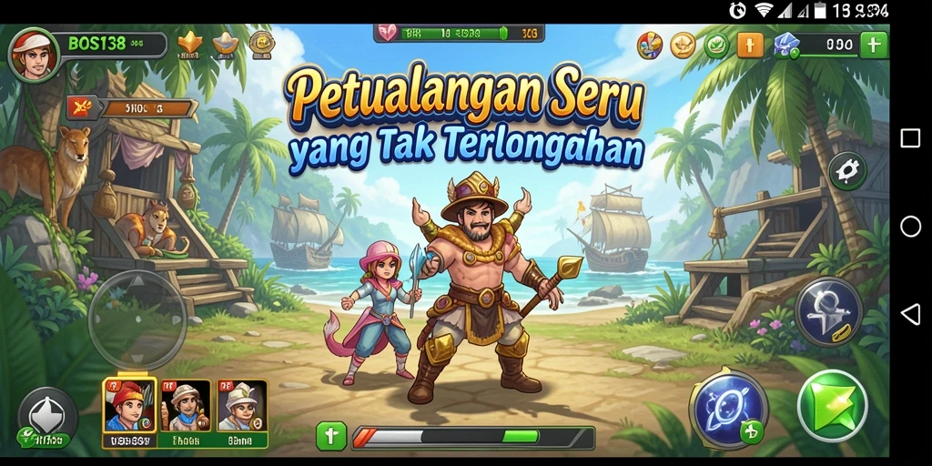 Screenshot utama BOS138 menampilkan aksi eksplorasi yang mendebarkan.