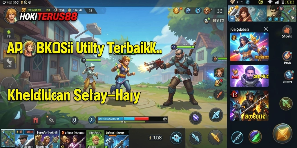 Tampilan utama HOKITERUS88 dengan berbagai fitur aplikasi Utility.