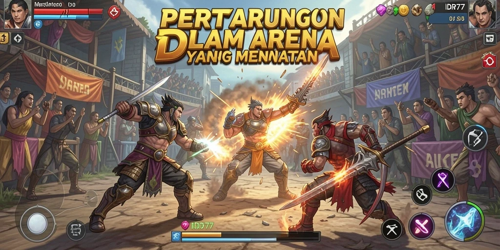 Tampak seru pertarungan di arena IDR77.