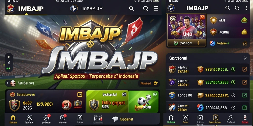 Tampilan antarmuka IMBAJP yang menarik dan interaktif dalam taruhan Sportsbook.