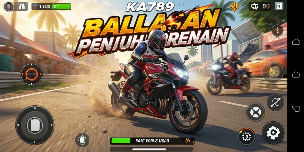 Tampilan aksi balapan motor yang mendebarkan di KA789.