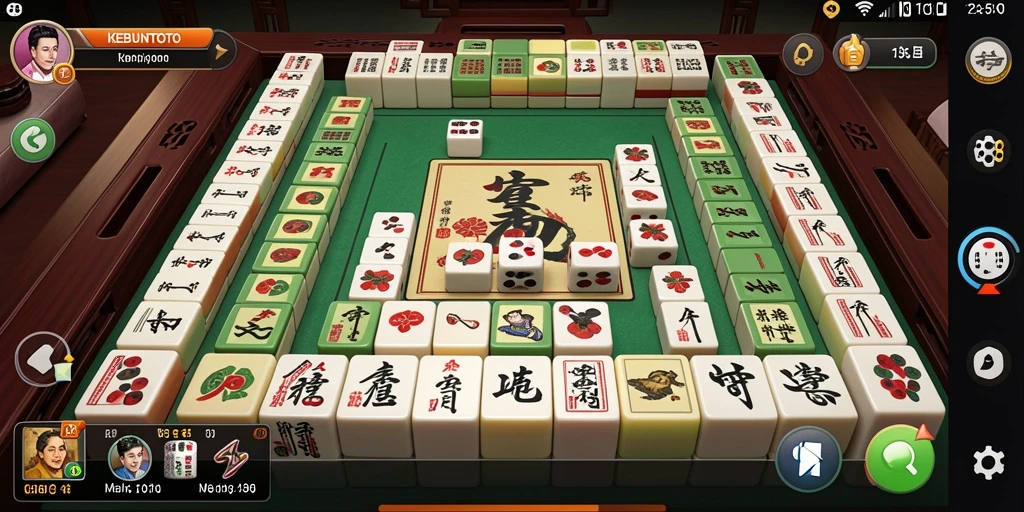 Tangkapan layar KEBUNTOTO menampilkan momen gameplay Mahjong yang mendebarkan.