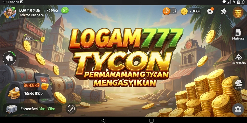 Screenshot LOGAM777 menampilkan antarmuka gameplay Tycoon yang menarik.