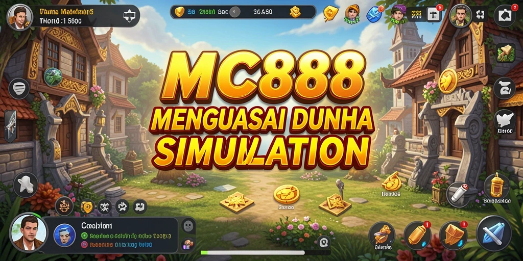 Tampilan dinamis gameplay Simulation di MC888.
