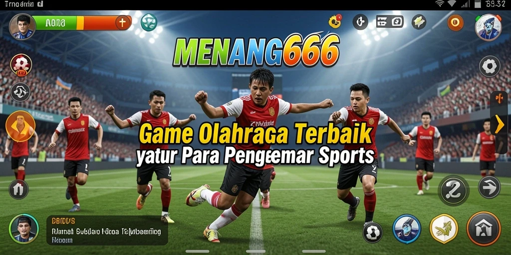 Tampilan screenshot menunjukkan pertandingan seru dalam game olahraga.