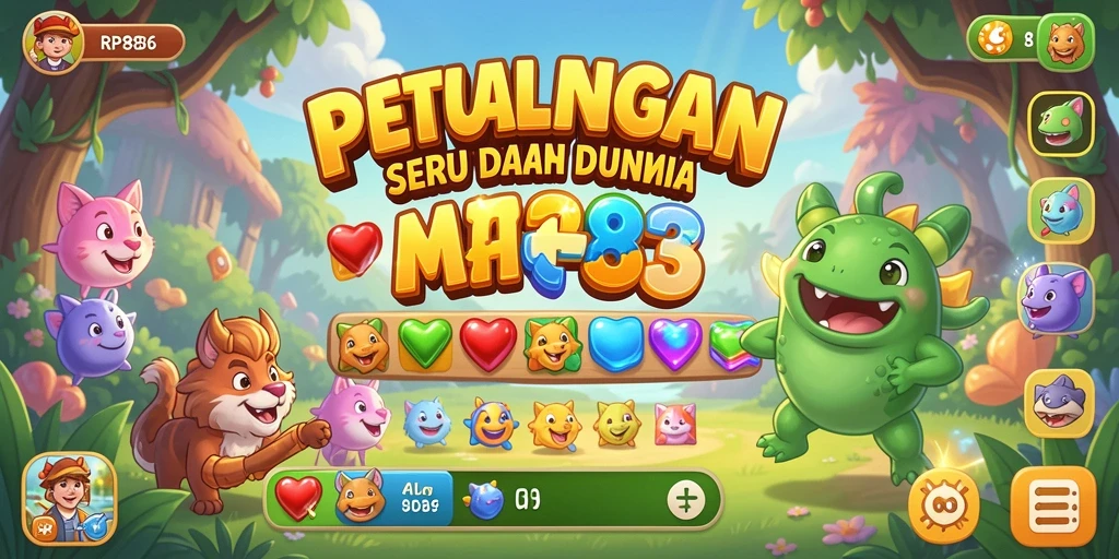 Tampak gameplay RP886 dengan permata berwarna-warni yang harus dipadukan.