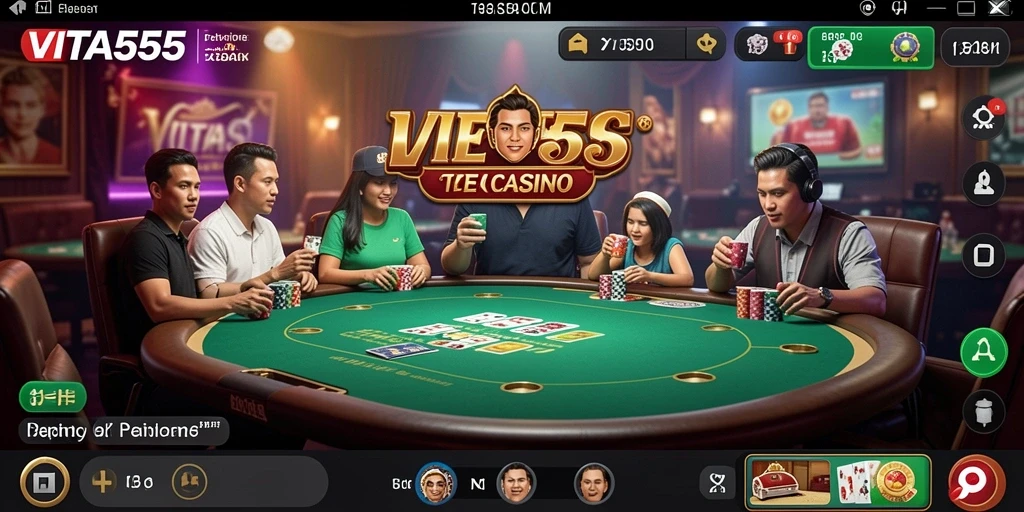 Tampilan gameplay Live Casino VITA555 yang menarik dan interaktif.